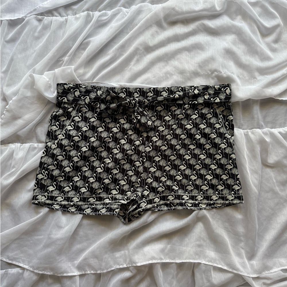 LOFT Flamingo Print Shorts